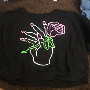 Sweater crop top from big bud